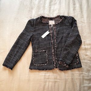 Rebecca Taylor NWT Tweed Fringe Jacket